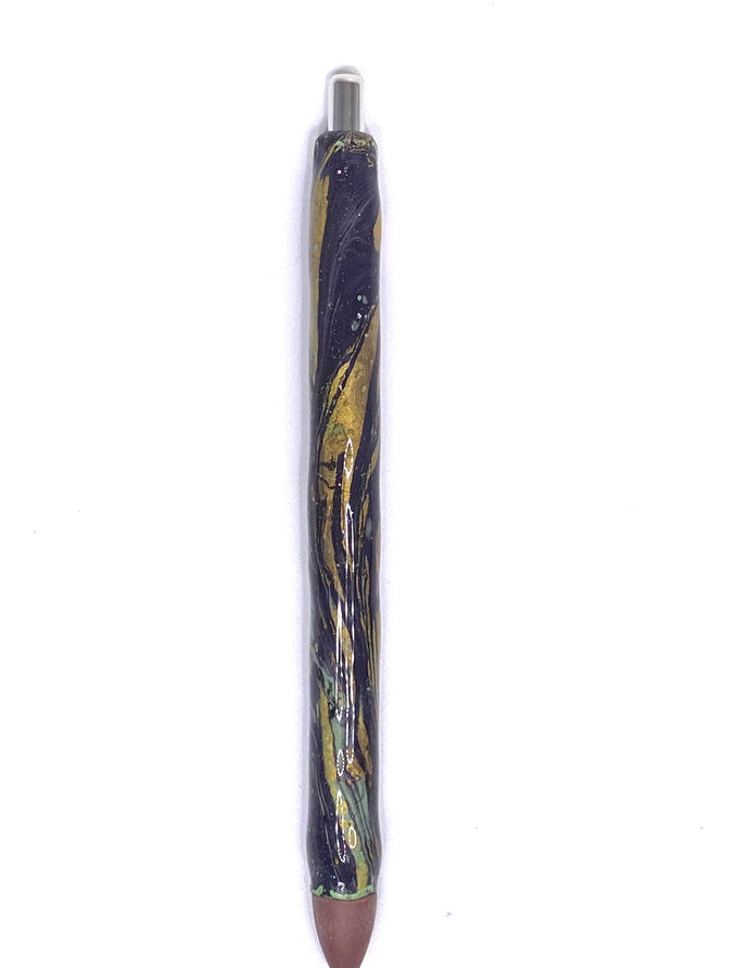 Black and Gold Hydro-Dip Gel Pen