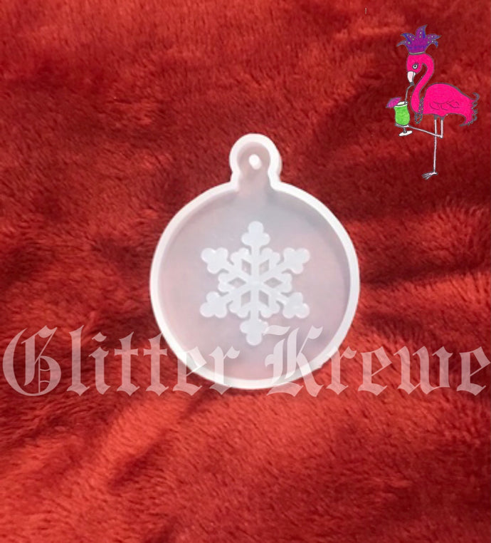 Christmas Ball Ornament with Snowflake